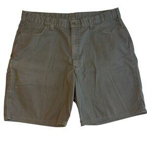 Vintage Carhartt Men Ripstop Shorts Green Gorpcore Workwear Utility 42 Outdoor